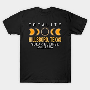 Total Solar Eclipse 2024 Hillsboro Texas T-Shirt